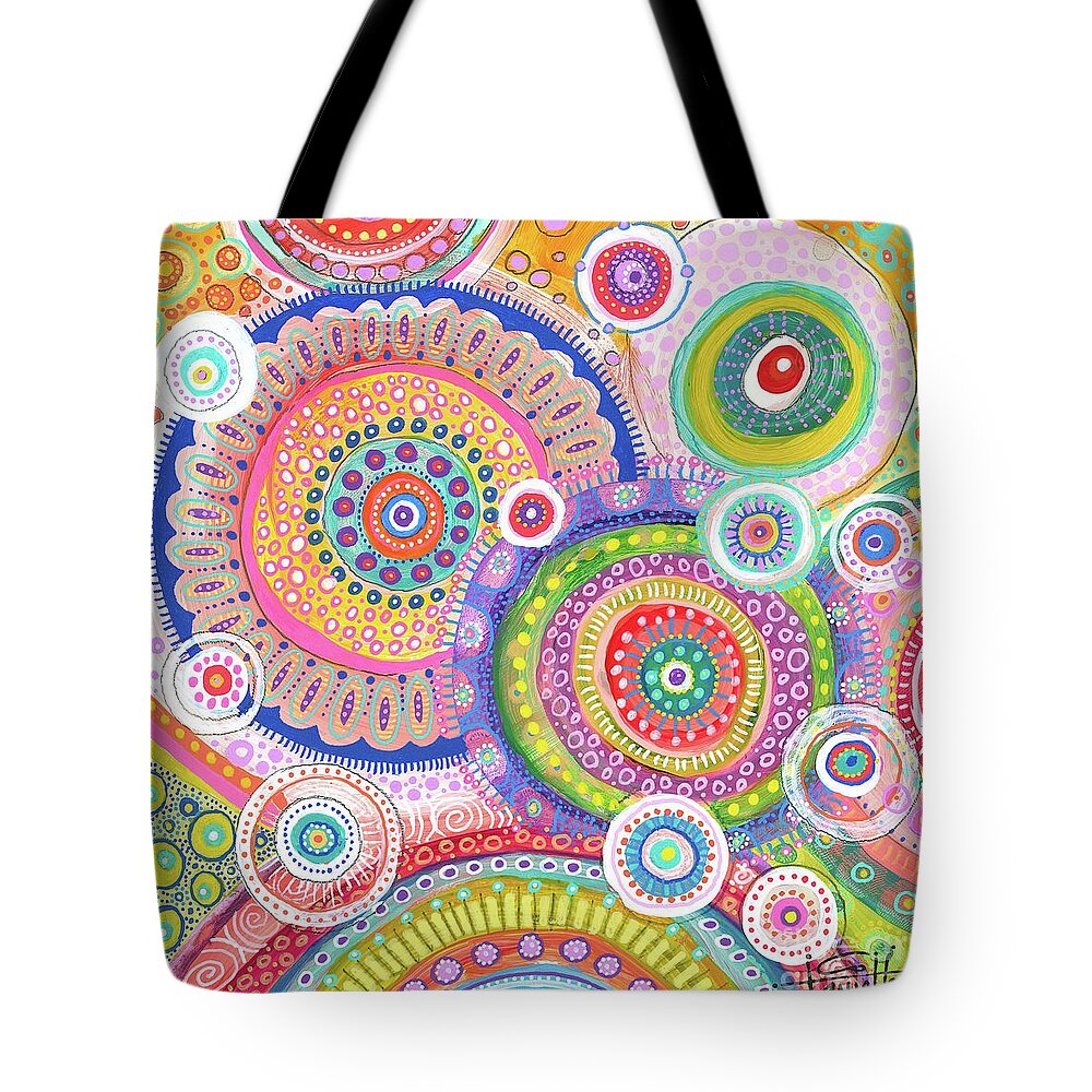 Candy Land Tote Bag featuring the painting Candy Land by Tanielle Childers
