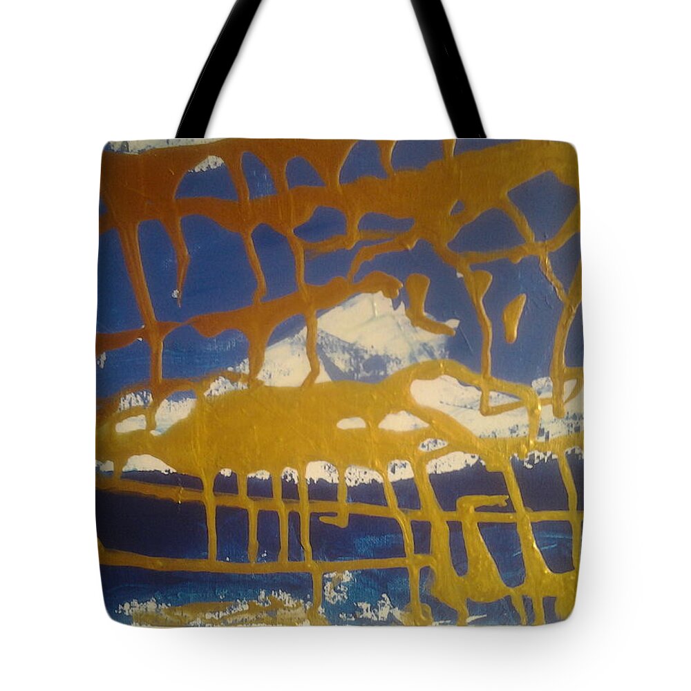  Tote Bag featuring the painting Caos41 by Giuseppe Monti