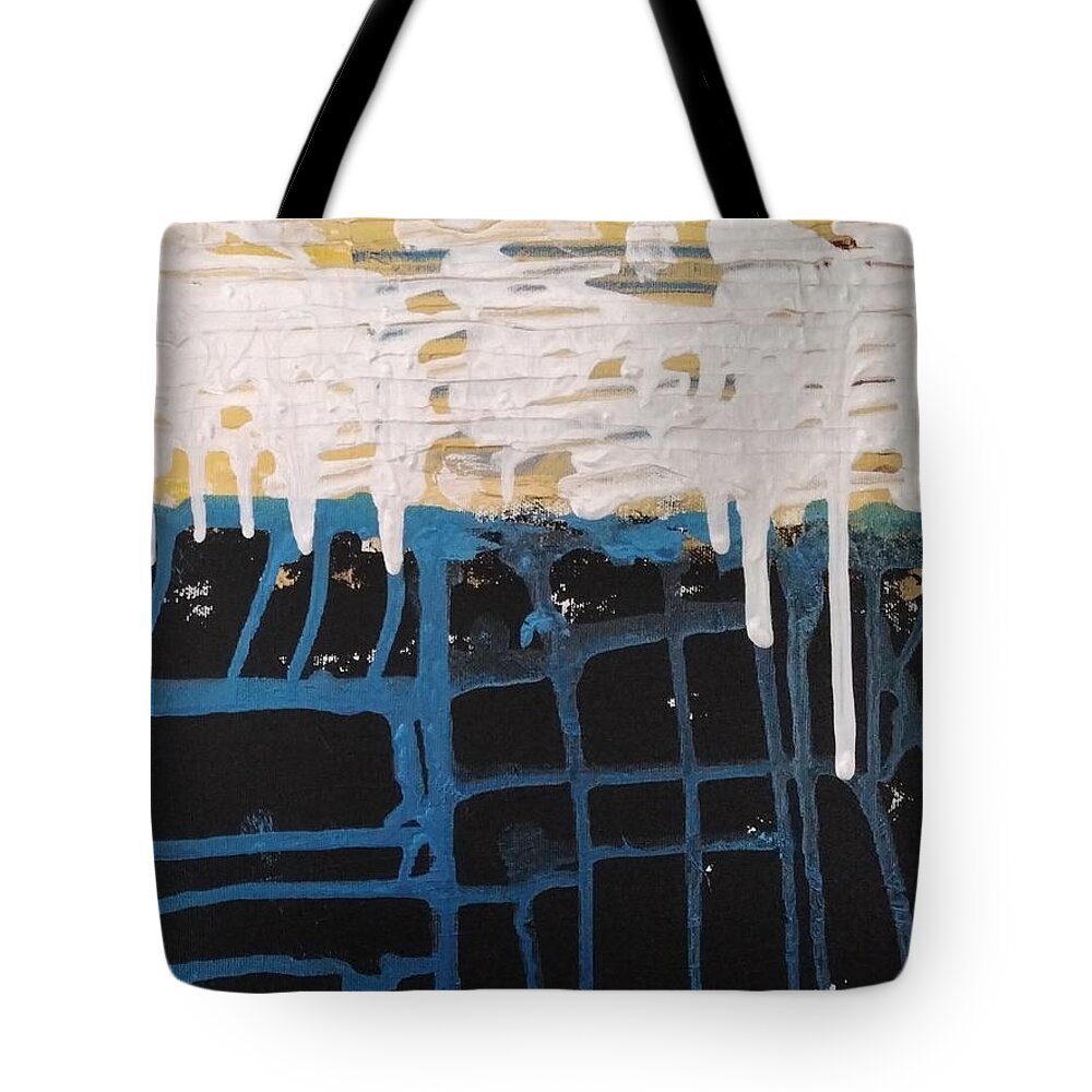  Tote Bag featuring the painting Caos99 by Giuseppe Monti