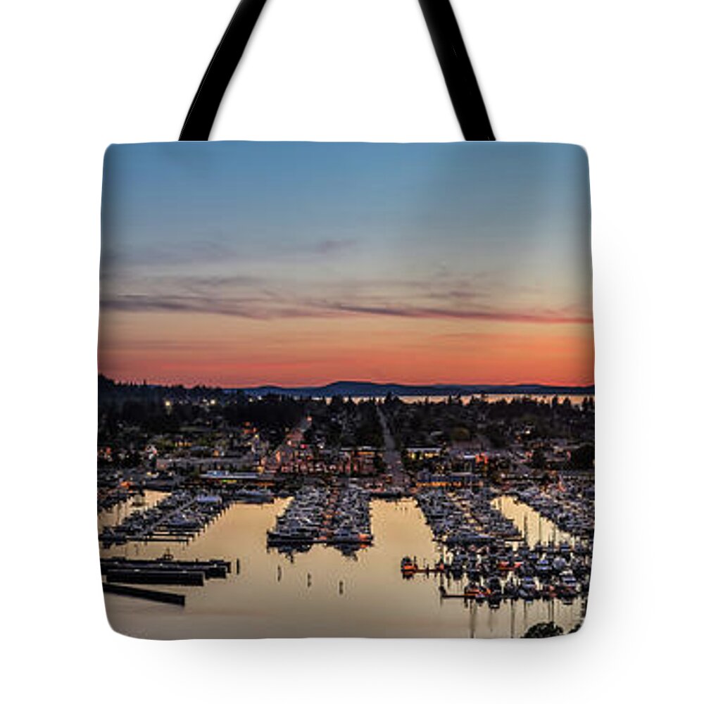 Cap Sante Tote Bag featuring the photograph Cap Sante Sunset by Michael Rauwolf