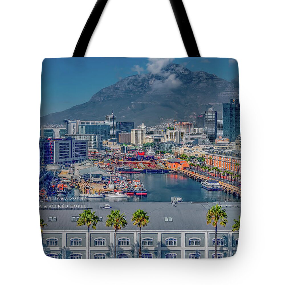 Cape Town Tote Bag featuring the photograph Capetown City View by Marcy Wielfaert