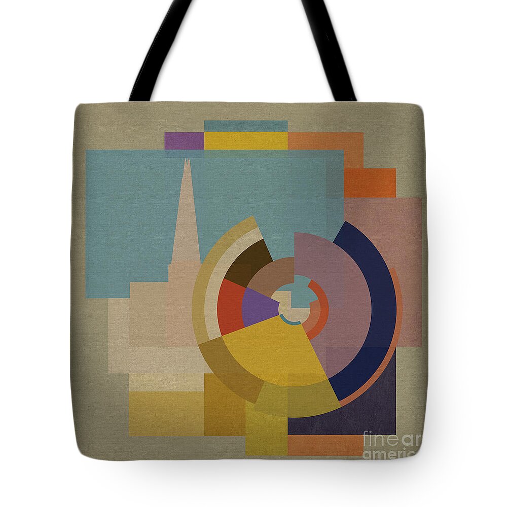 London Tote Bag featuring the mixed media Capital Square - Shard by BFA Prints