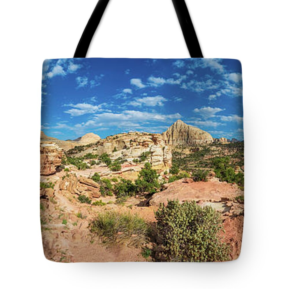 Capitol Reef National Park Tote Bag featuring the photograph Capitol Reef Hickman Trail by Sebastian Musial