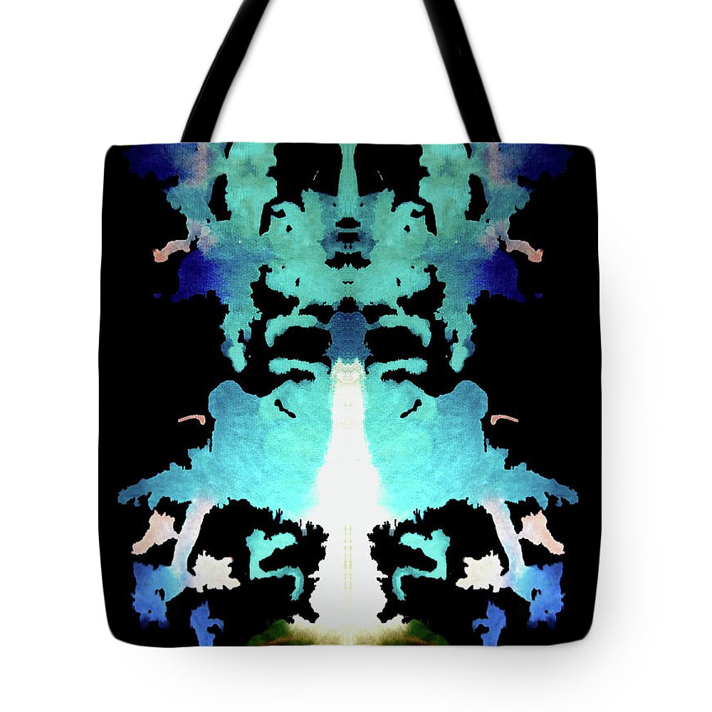 Abstract Tote Bag featuring the painting Capricorn Healing by Stephenie Zagorski