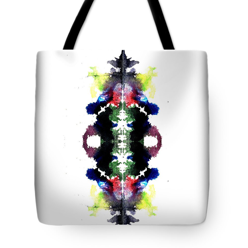 Abstract Tote Bag featuring the painting Care Giver and Taker by Stephenie Zagorski