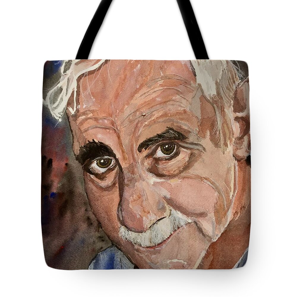 Eyes Tote Bag featuring the painting Caring Eyes by Bryan Brouwer