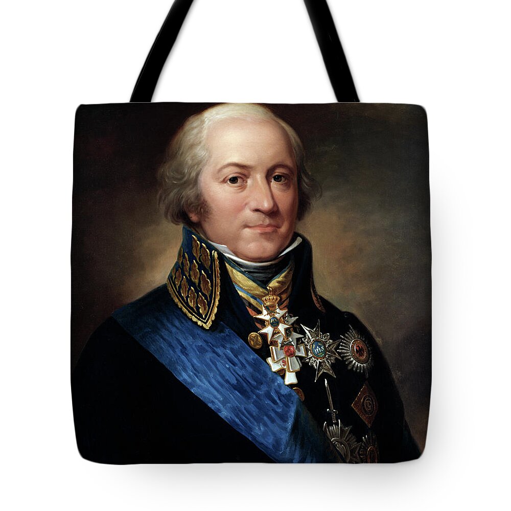18th Century Tote Bag featuring the painting Carl Johan Adlercreutz by Carl Wilhelm Nordgren