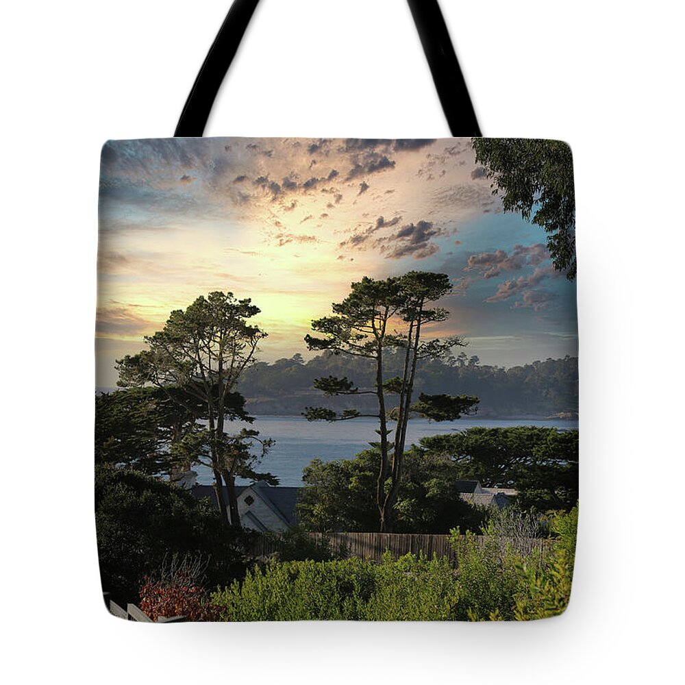 California Tote Bag featuring the photograph Carmel View of Pacific Ocean California by Chuck Kuhn