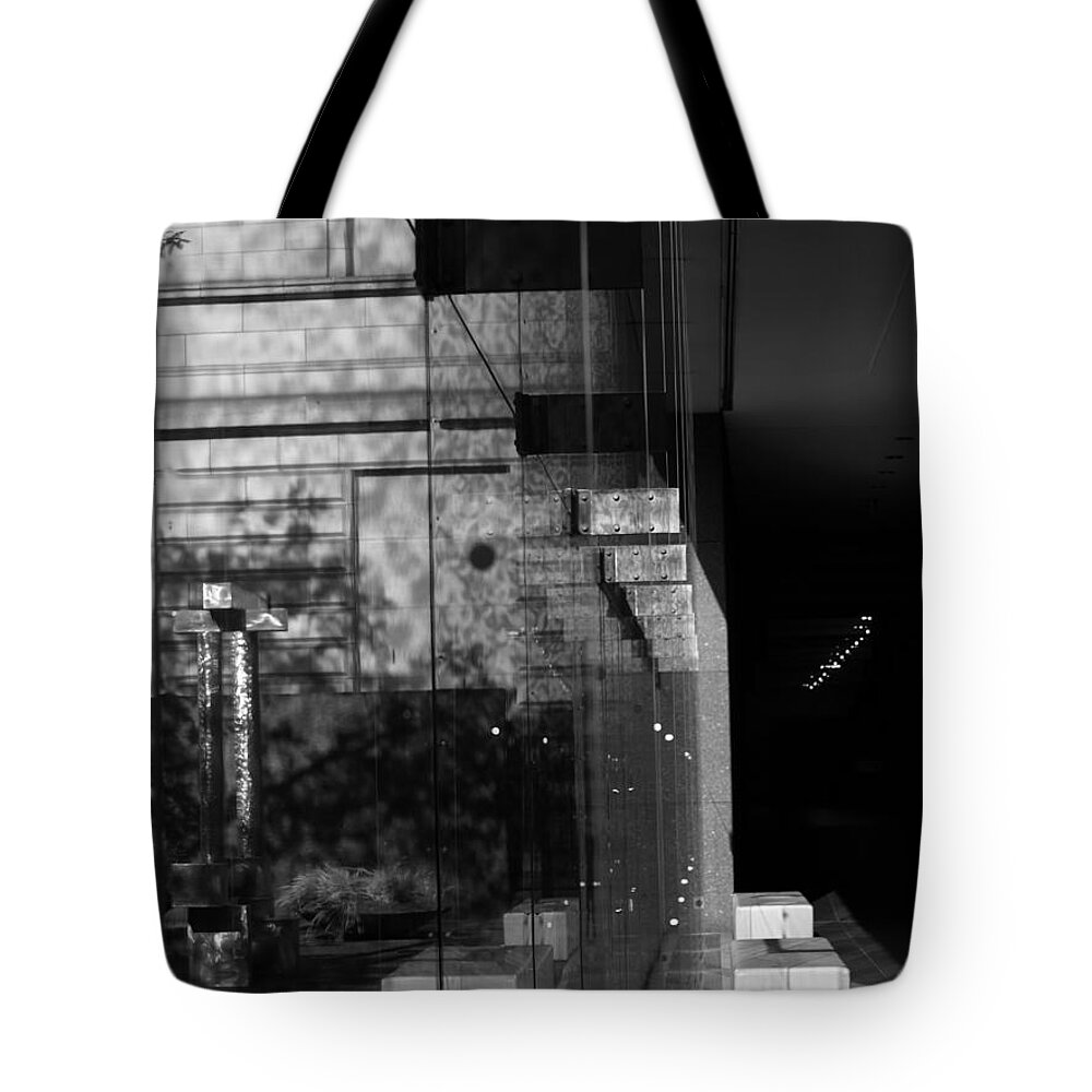 Carnegie Museum Tote Bag featuring the photograph CarnegieWalkway by Mary Kobet