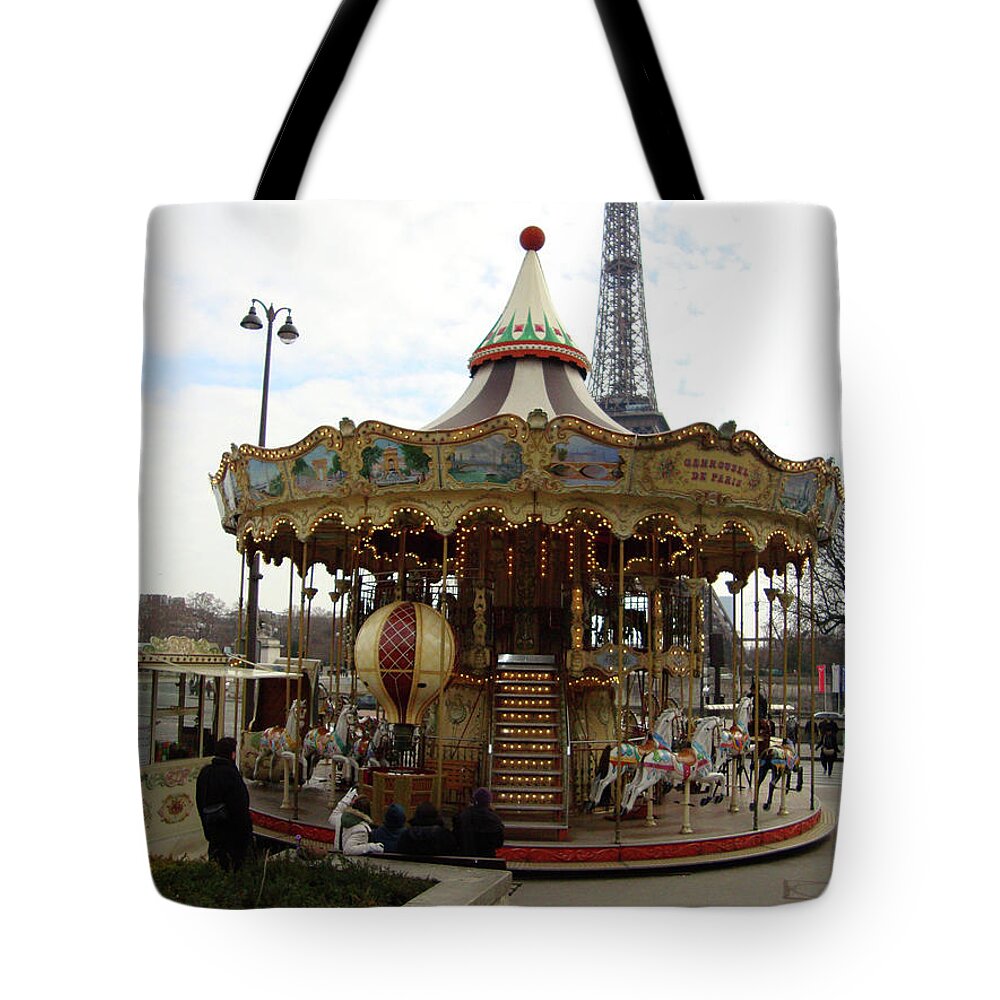 Carousel Tote Bag featuring the photograph Carrousel de Paris by Roxy Rich