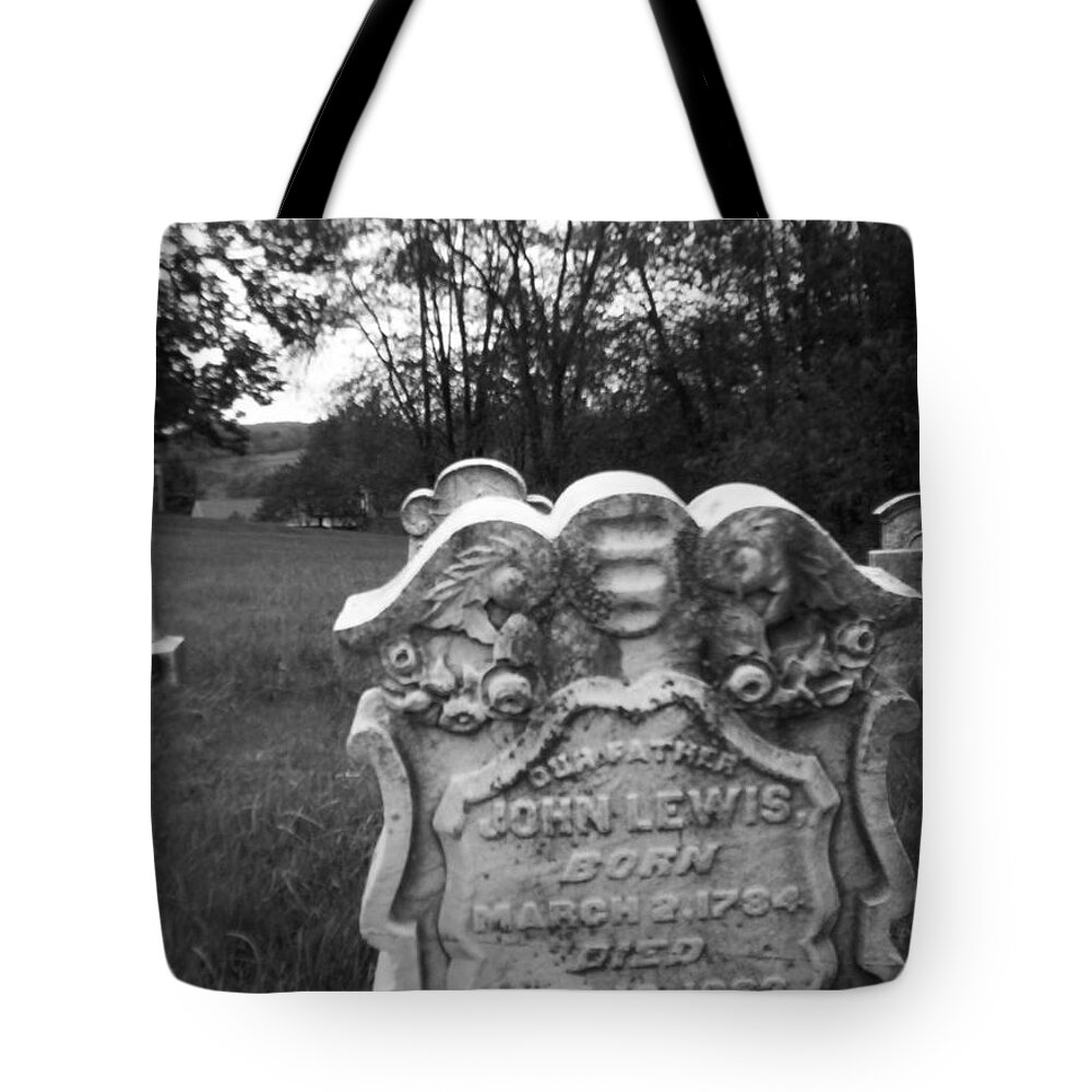 Cemetery Tote Bag featuring the photograph Carvings by Michael Krek