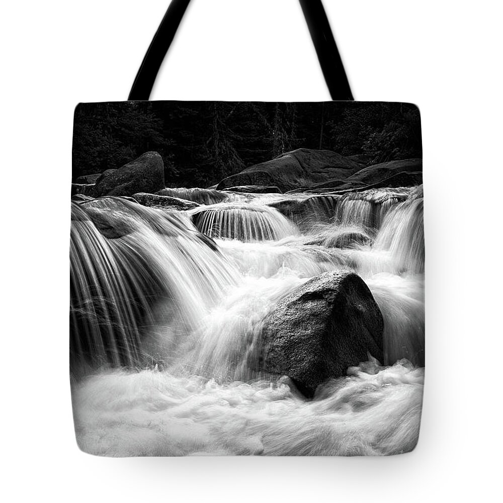 Barrier Tote Bag featuring the photograph Cascade On The Ammonoosuc by Jeff Sinon