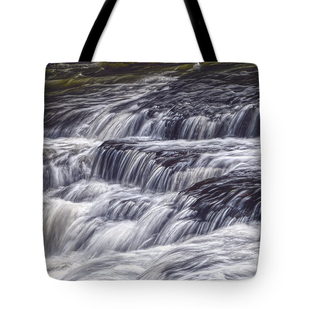 Burgess Falls Tote Bag featuring the photograph Cascades At Burgess Falls by Phil Perkins