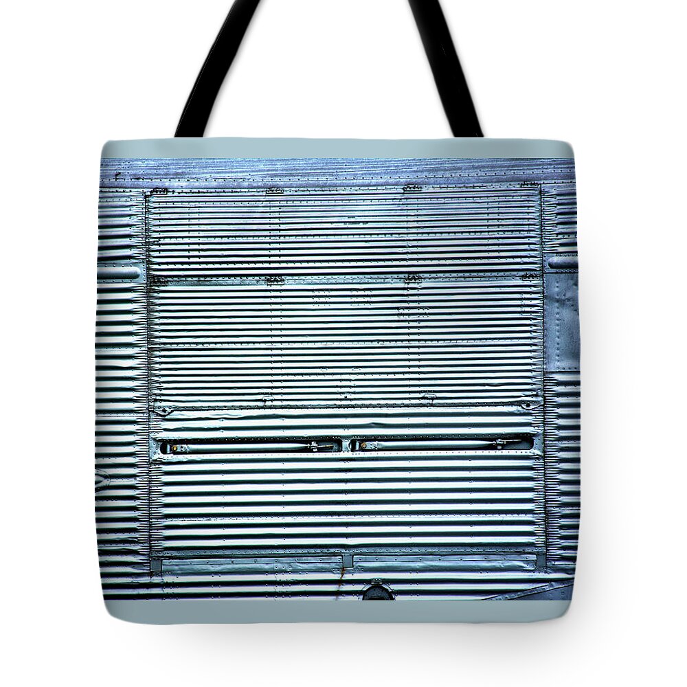 Corrugated Iron Tote Bag featuring the photograph Case made of corrugated iron by Bernhard Schaffer