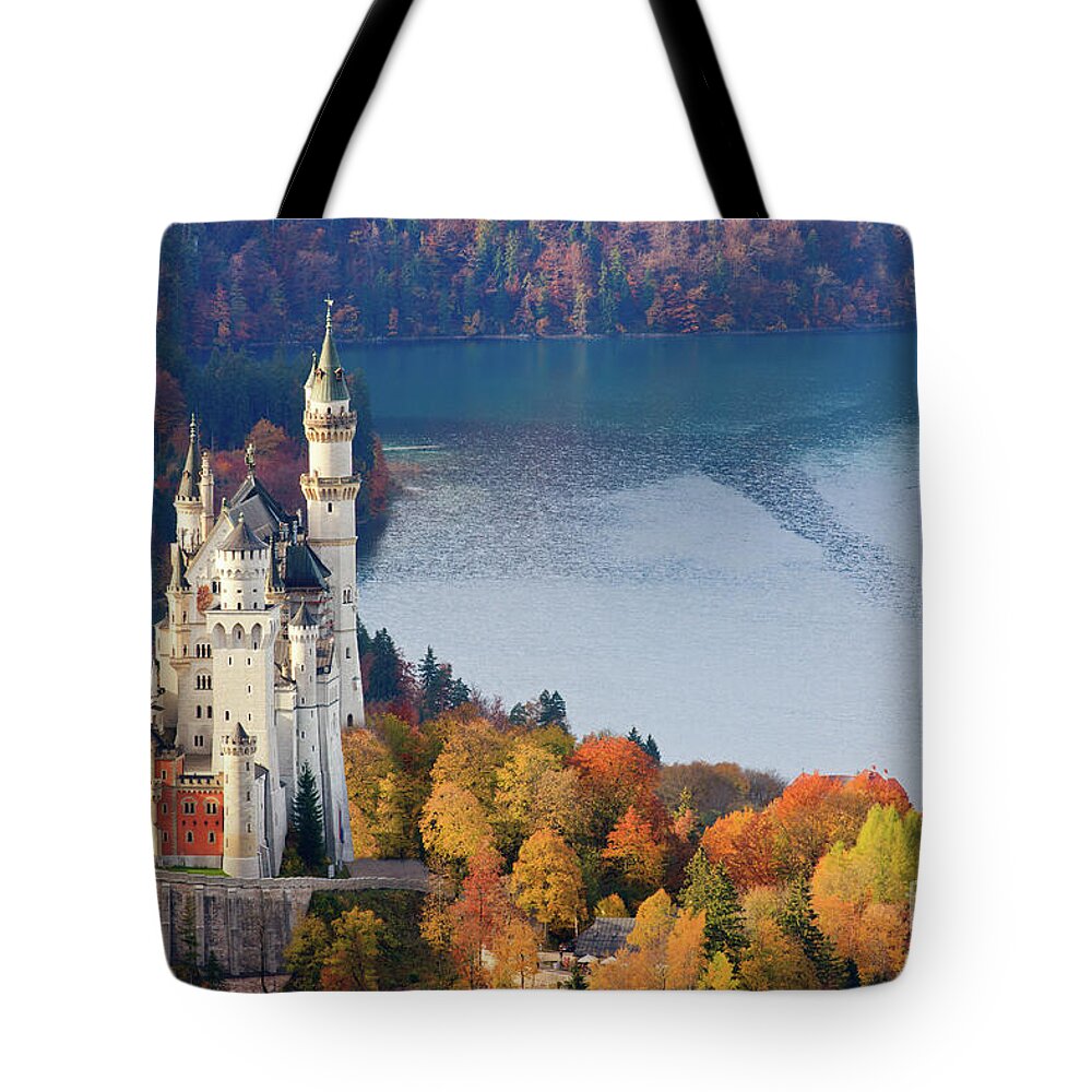 Germany Tote Bag featuring the photograph Castle Neuschwanstein in Autumn by Henk Meijer Photography
