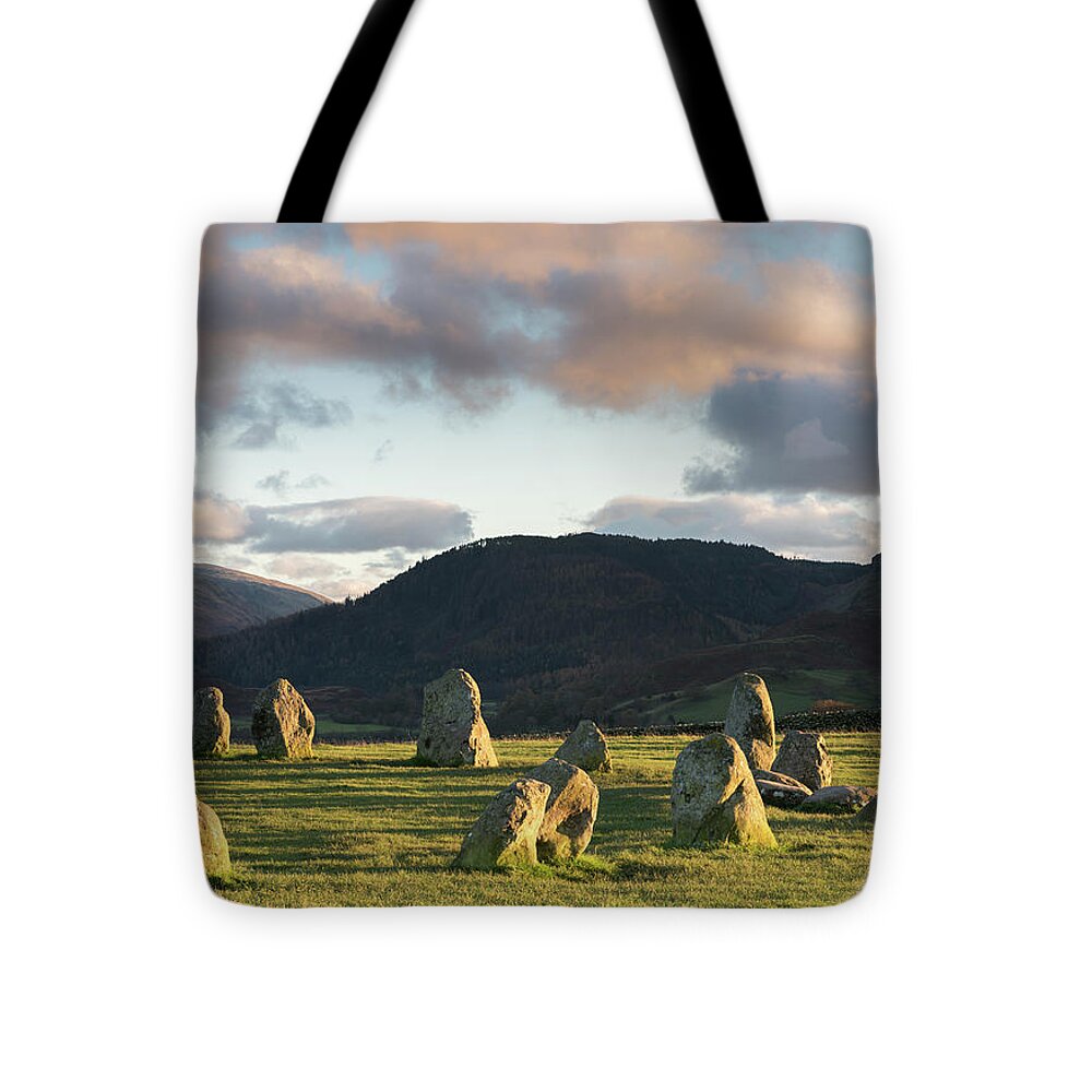 Cumbria Tote Bag featuring the photograph Castlerigg Stone Circle, the Lake District, England by Sarah Howard