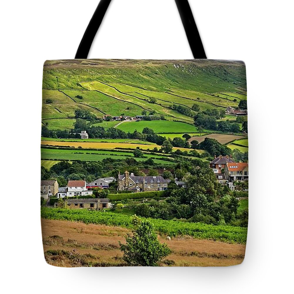 Castleton Tote Bag featuring the photograph Castleton Village, North Yorkshire Moors by Martyn Arnold