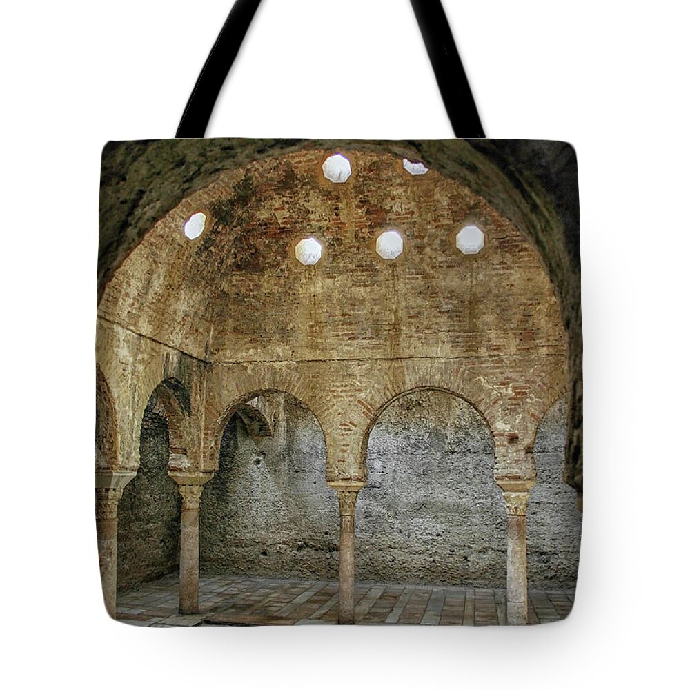 Alhambra Palace Tote Bag featuring the photograph Catacombs inside the Alhambra by Patricia Hofmeester
