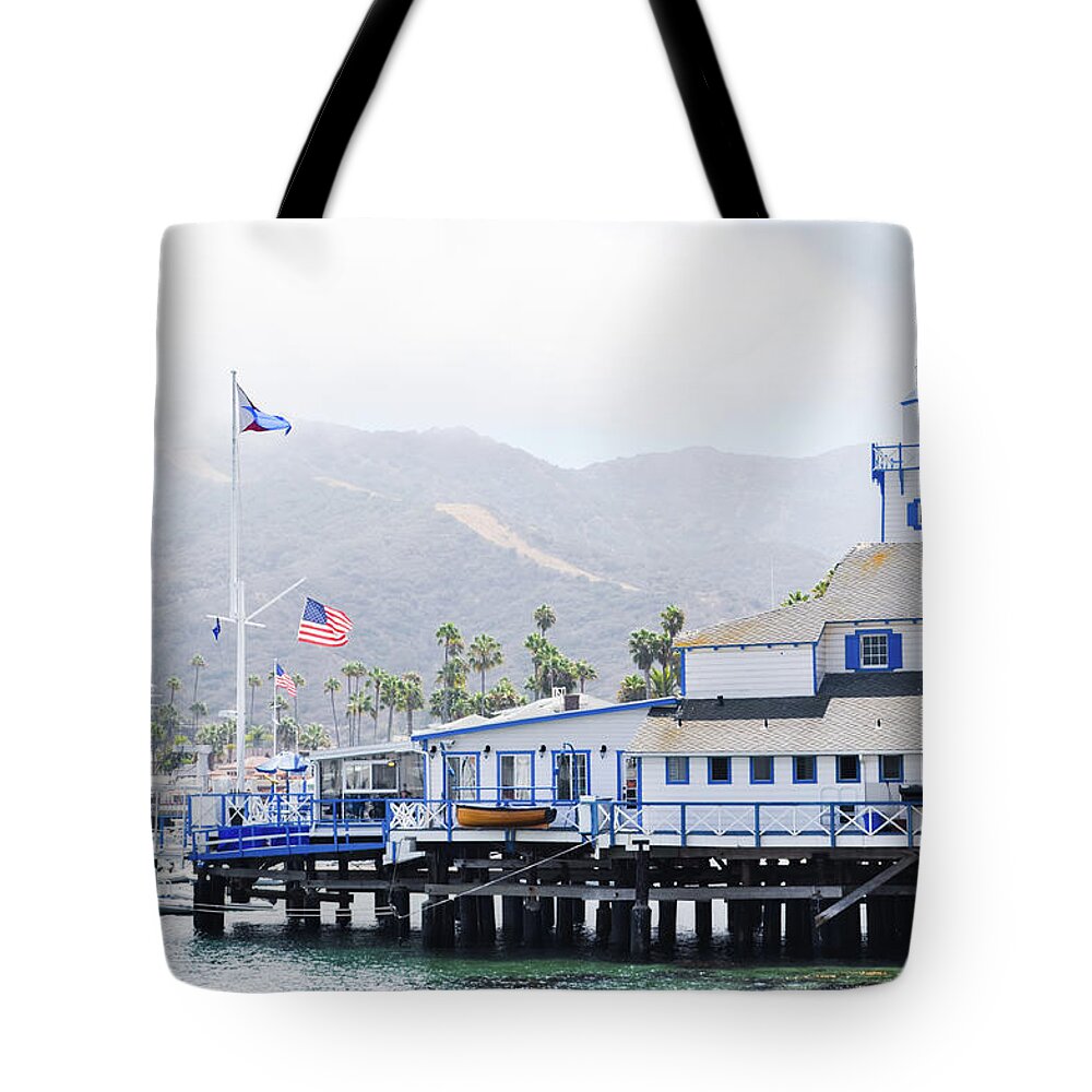 Catalina Island Tote Bag featuring the photograph Catalina Island Yacht Club by Kyle Hanson