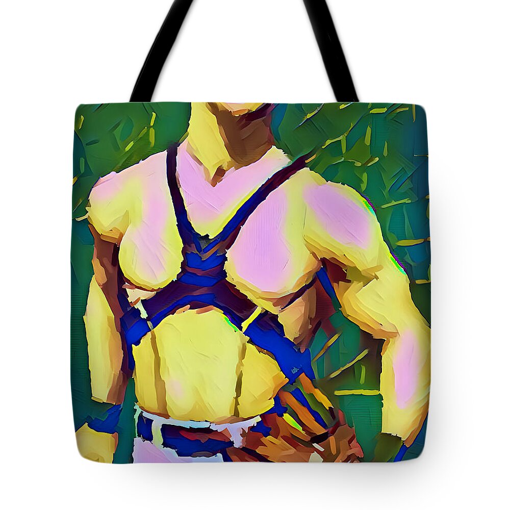 Homoerotic Art Tote Bag featuring the painting Catcher by Homoerotic Art