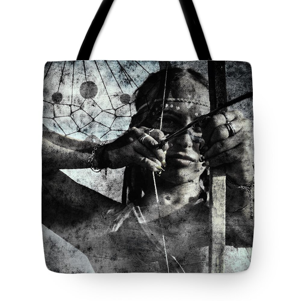 Hunting Tote Bag featuring the digital art Catching Dreams by Ally White