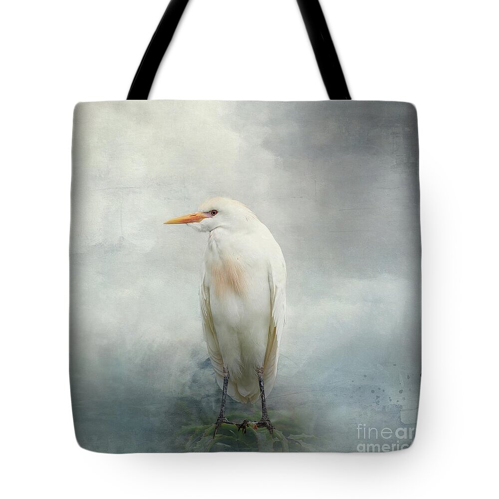 Cattle Egret Tote Bags