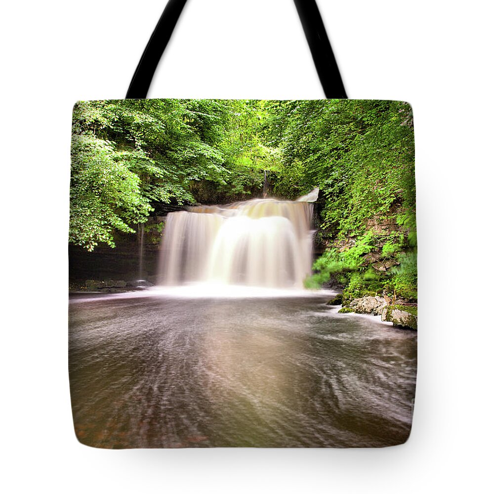 England Tote Bag featuring the photograph Cauldron Falls, West Burton by Tom Holmes Photography