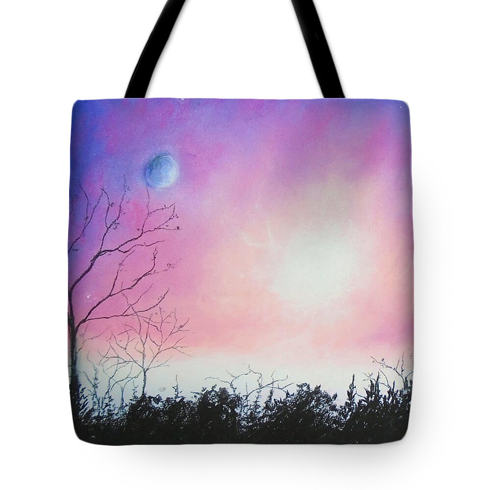 Celeste Tote Bag featuring the pastel Celestial Tiddings by Jen Shearer