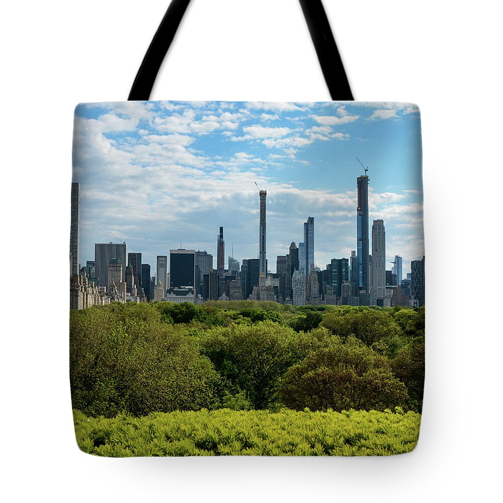 Central Park Tote Bag featuring the photograph Seeking Serenity - Central Park, New York City Skyline by Earth And Spirit