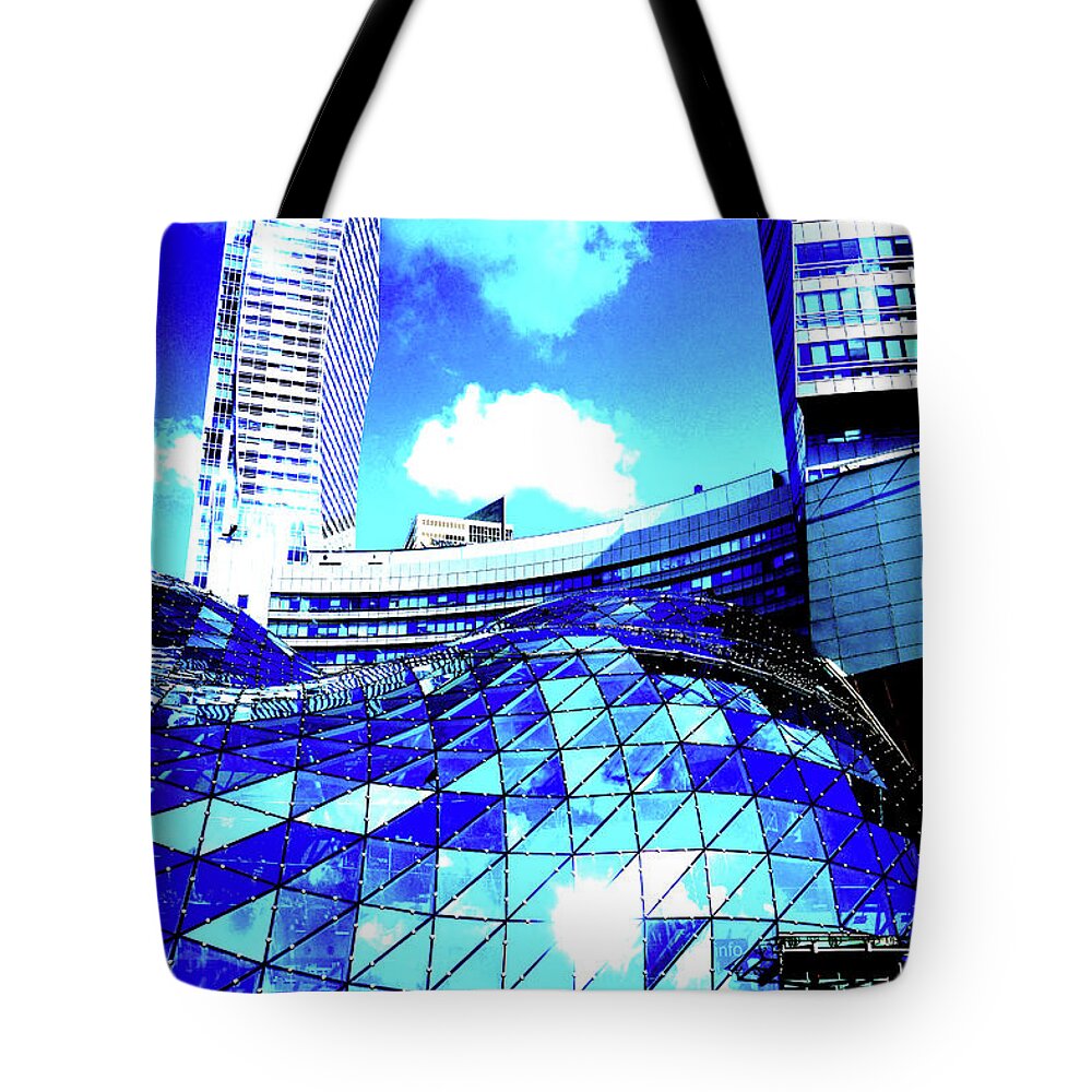 Centre Tote Bag featuring the photograph Centre Of Warsaw, Poland by John Siest