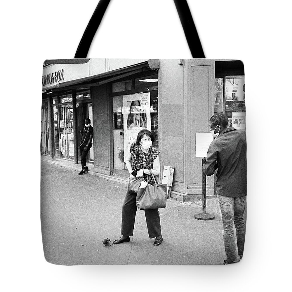 Woman Tote Bag featuring the photograph C'est mon pigeon by Barthelemy de Mazenod