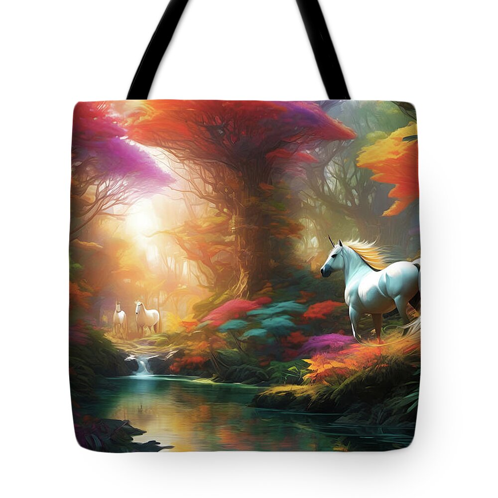 Forest Tote Bag featuring the digital art Cf I by Jeff Malderez