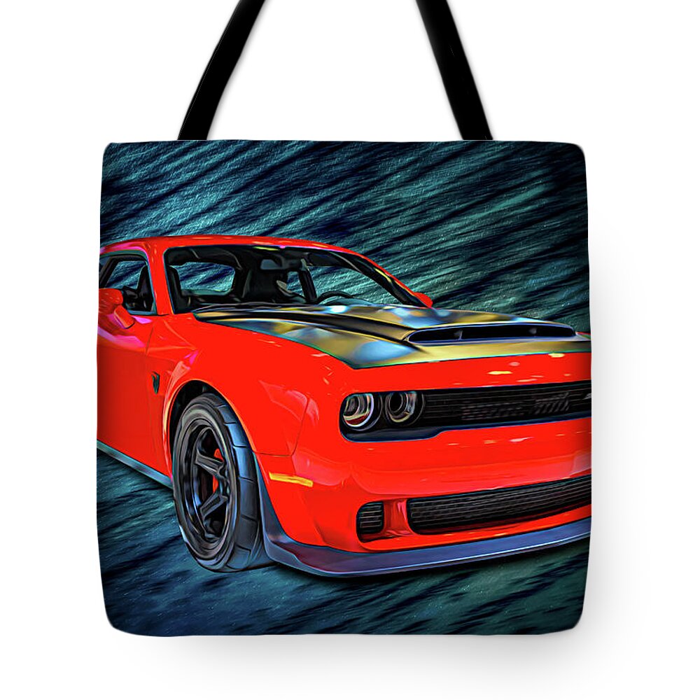 Srt Tote Bag featuring the digital art Challenger by Rick Deacon