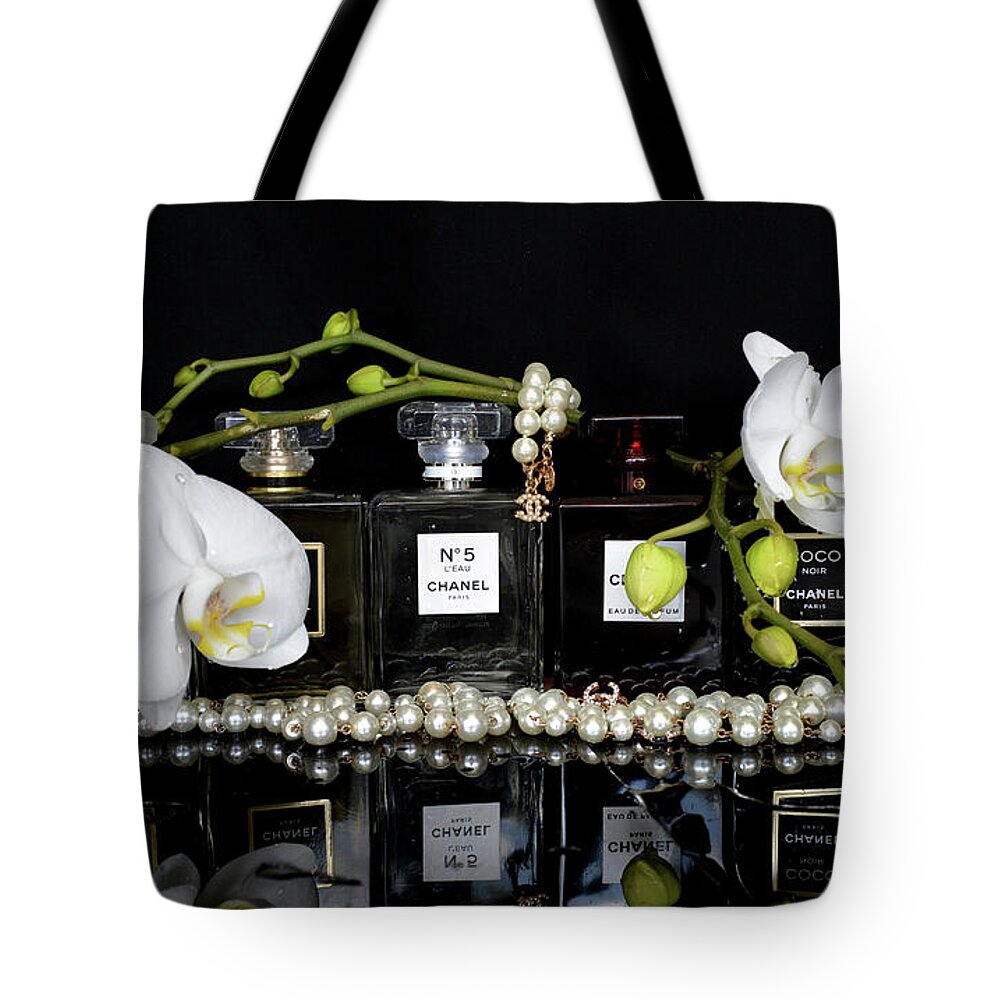 Chanel Perfumes with Orchids 2 Bath Towel