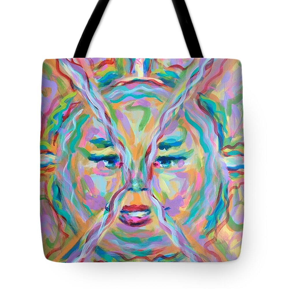 Chaos Tote Bag featuring the painting Chaos by Shannon Grissom