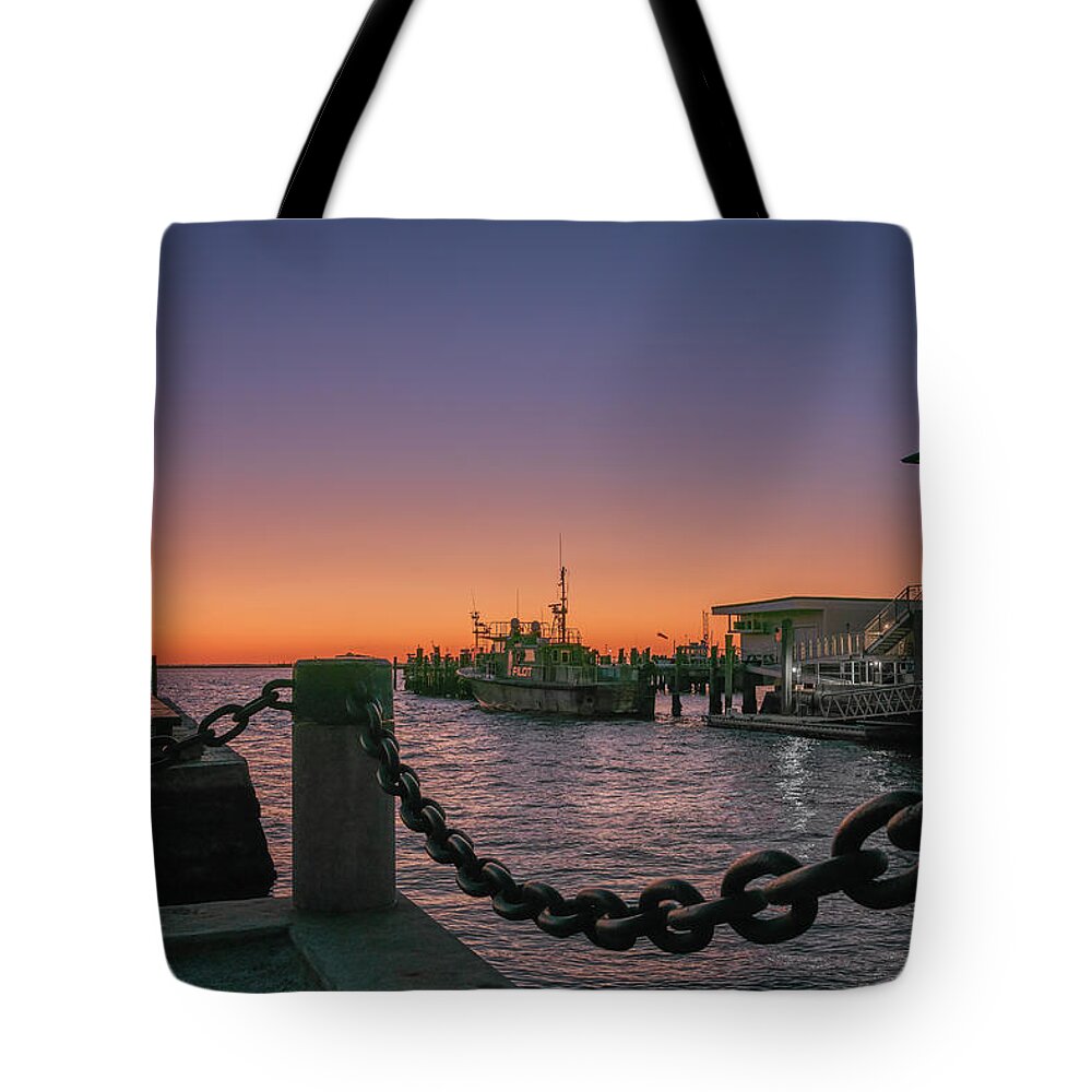 Charleston Tote Bag featuring the photograph Charleston Pier-1 by John Kirkland