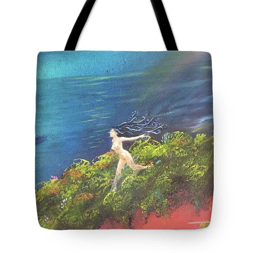 Masks Tote Bag featuring the painting Chase Your Vision by Sofanya White