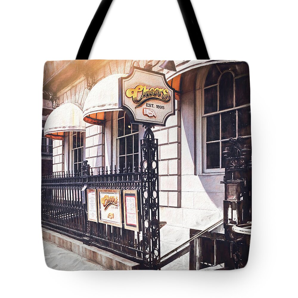 Boston Tote Bag featuring the photograph Cheers Bar Beacon Hill Boston by Carol Japp