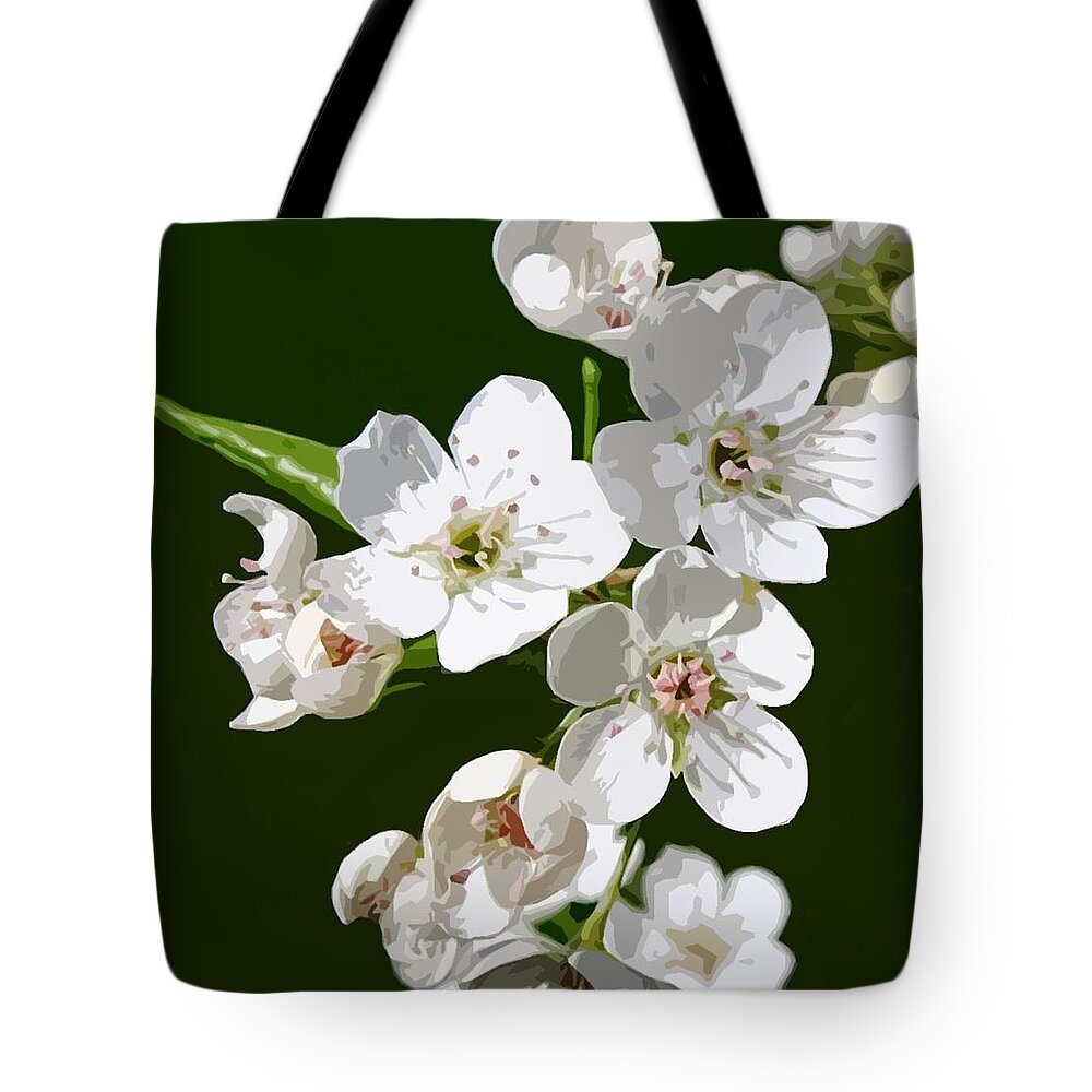 Blossom Tote Bag featuring the painting Cherry Blossom 1 by Judy Cuddehe