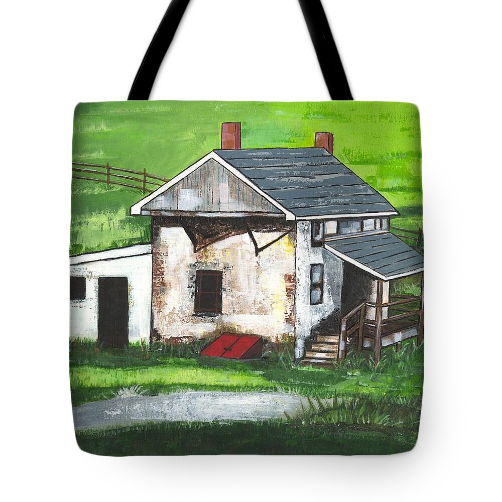 Paint Tote Bag featuring the painting Chester Springs, PA by Joyce Clark