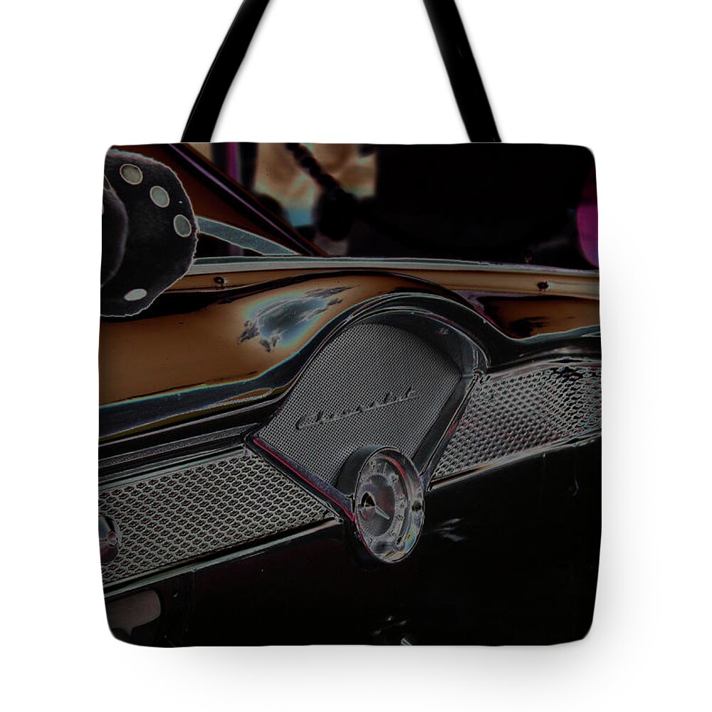 Car Tote Bag featuring the photograph Chevy Dash by Carolyn Stagger Cokley