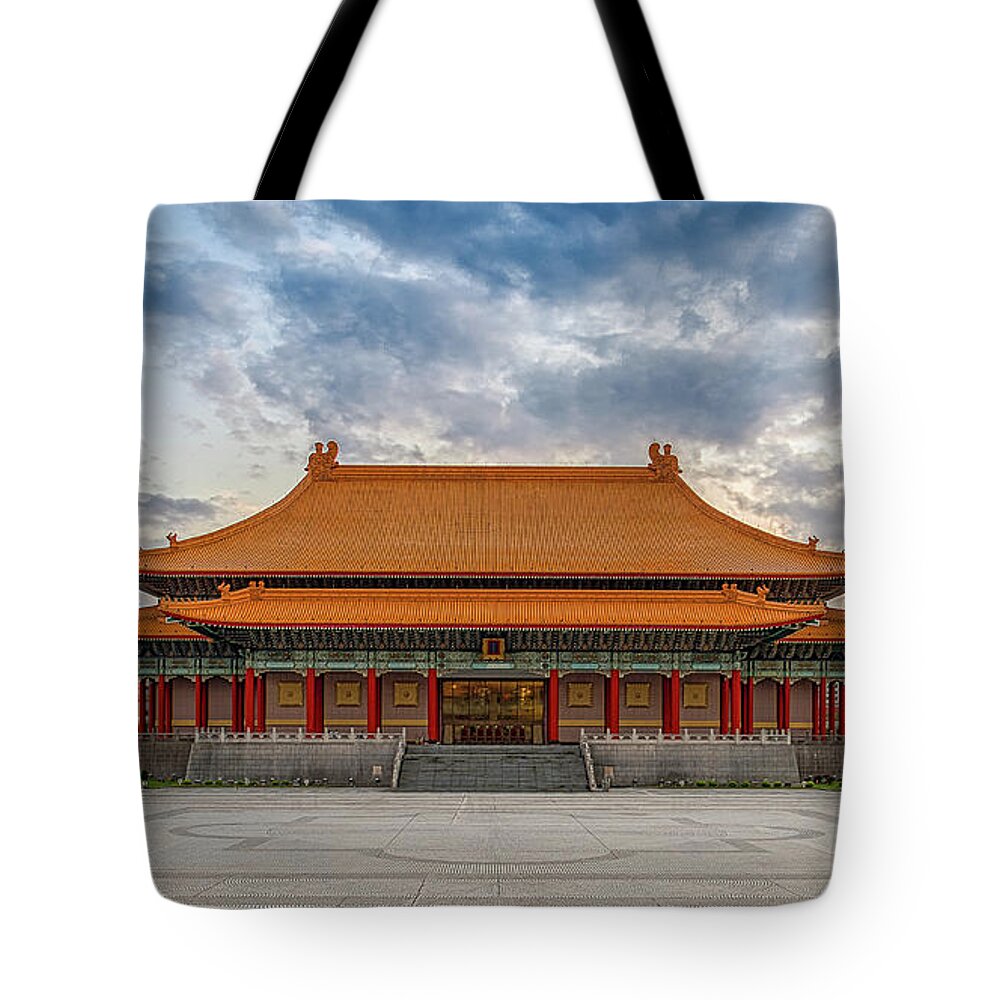 Chiang Tote Bag featuring the photograph Chiang Kai-shek Memorial Hall by Traveler's Pics
