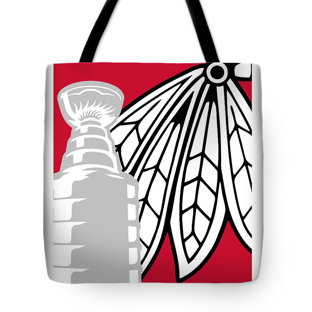 Chicago Blackhawks 2013 Stanley Cup Champions Art Tote Bag by Joe Hamilton  - Pixels Merch