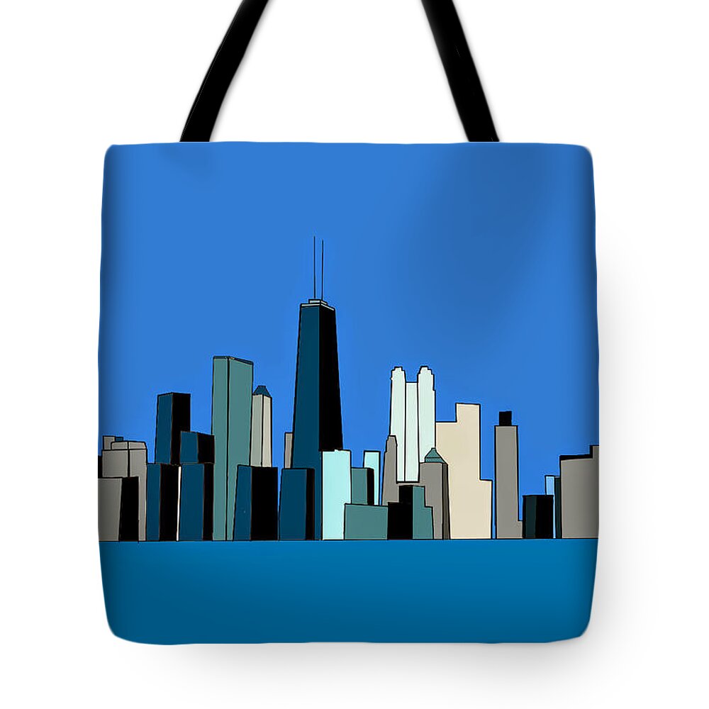 Chicago Tote Bag featuring the digital art Chicago by John Mckenzie