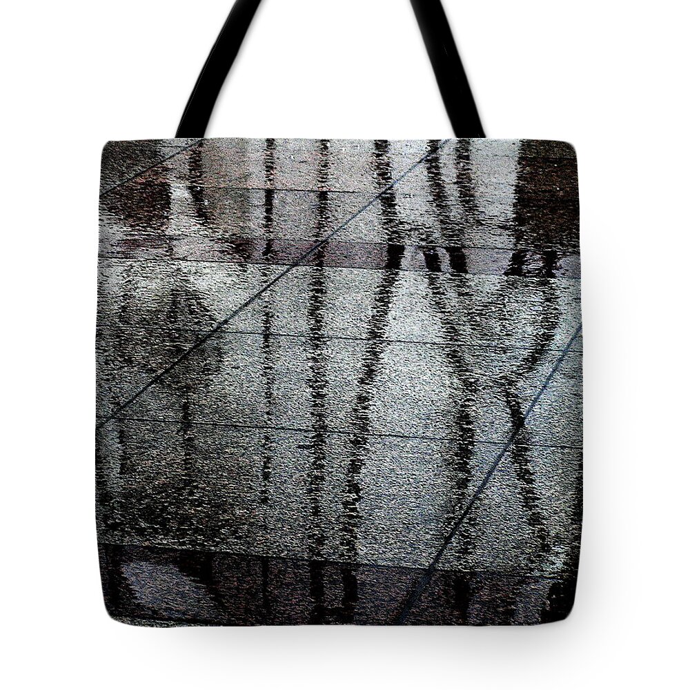  Tote Bag featuring the photograph Chicago Rain Walk by Mary Kobet