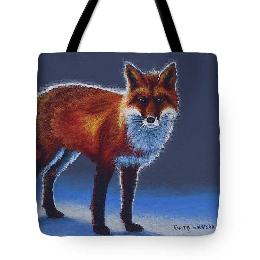 Acrylic Tote Bag featuring the painting Chickenhound by Timothy Stanford