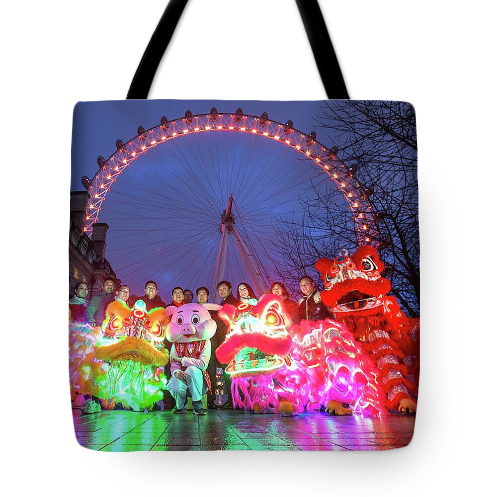 Chinese Tote Bag featuring the photograph Chinese New Year 2019 by Andrew Lalchan