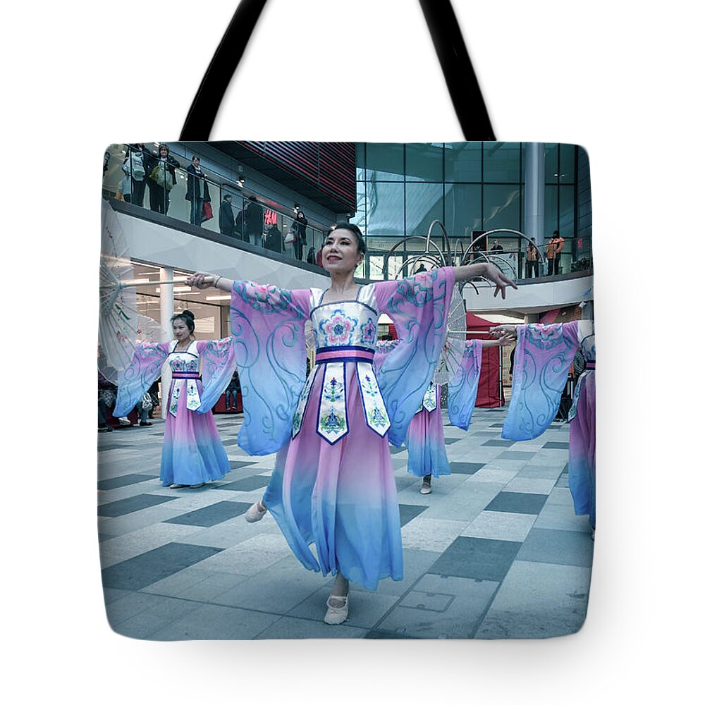 Dance Tote Bag featuring the photograph Chinese New Year Dance by Andrew Lalchan