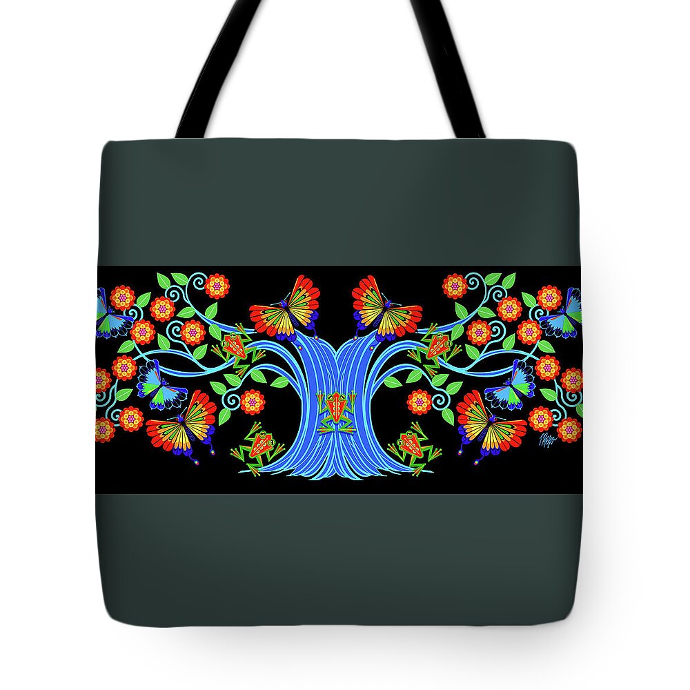 Chiva Tote Bag featuring the digital art Chiva Life Tree by Tim Phelps