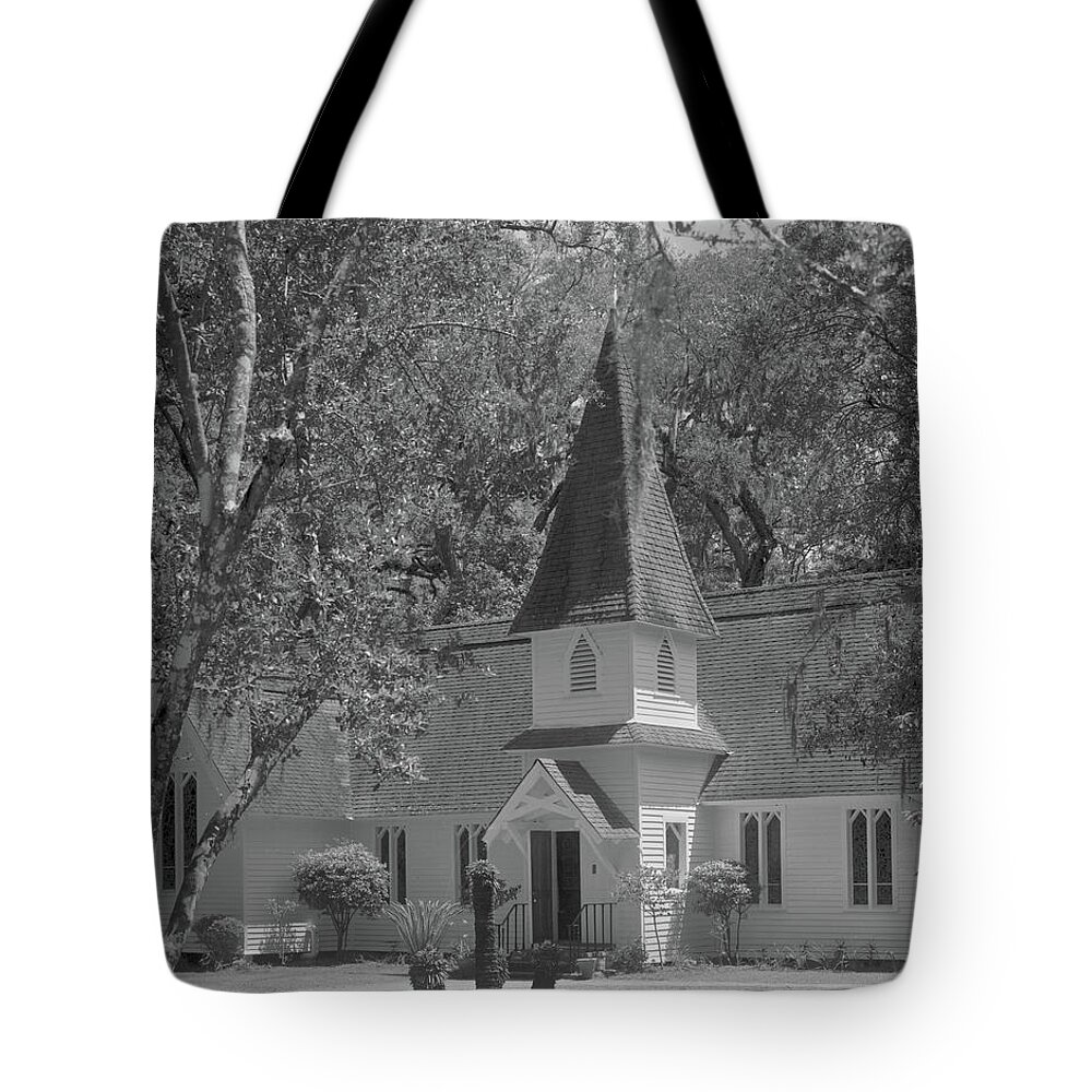 Christ Church Tote Bag featuring the photograph Christ Church, St. Simons Island, 1985 by John Simmons